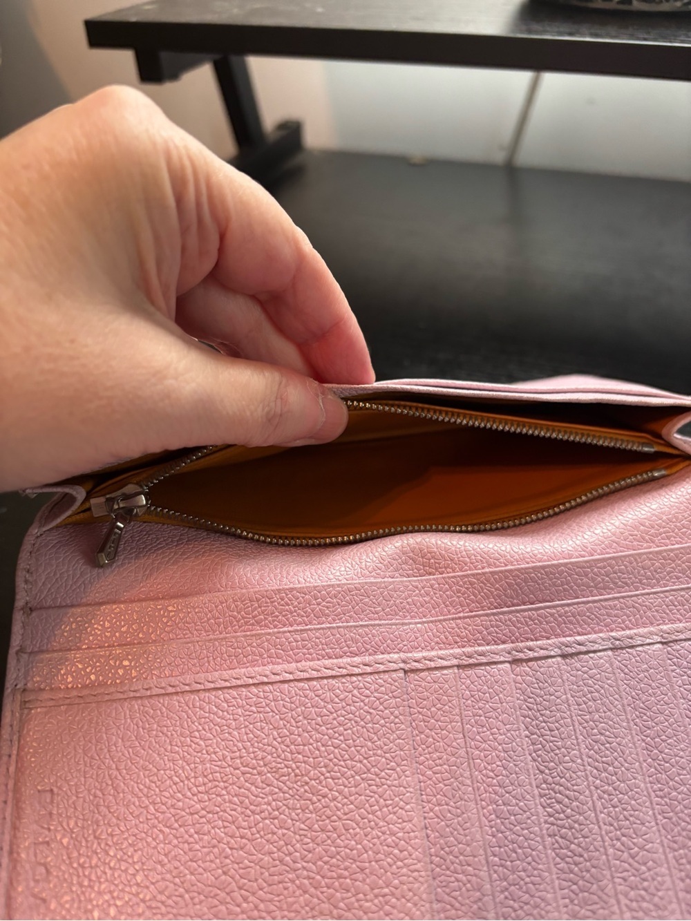 Authentic BVLGARI Pink Grained Leather Long Continental Wallet w/ Cards - Picture 10 of 13